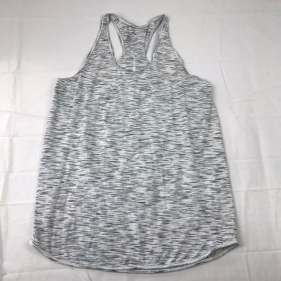 Lululemon Essential Tank Tiger Space Dye Black White Size 8 - Picture 2 of 9